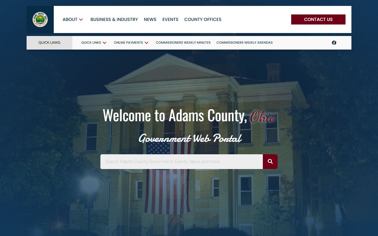 Adams County government portal for deed records access