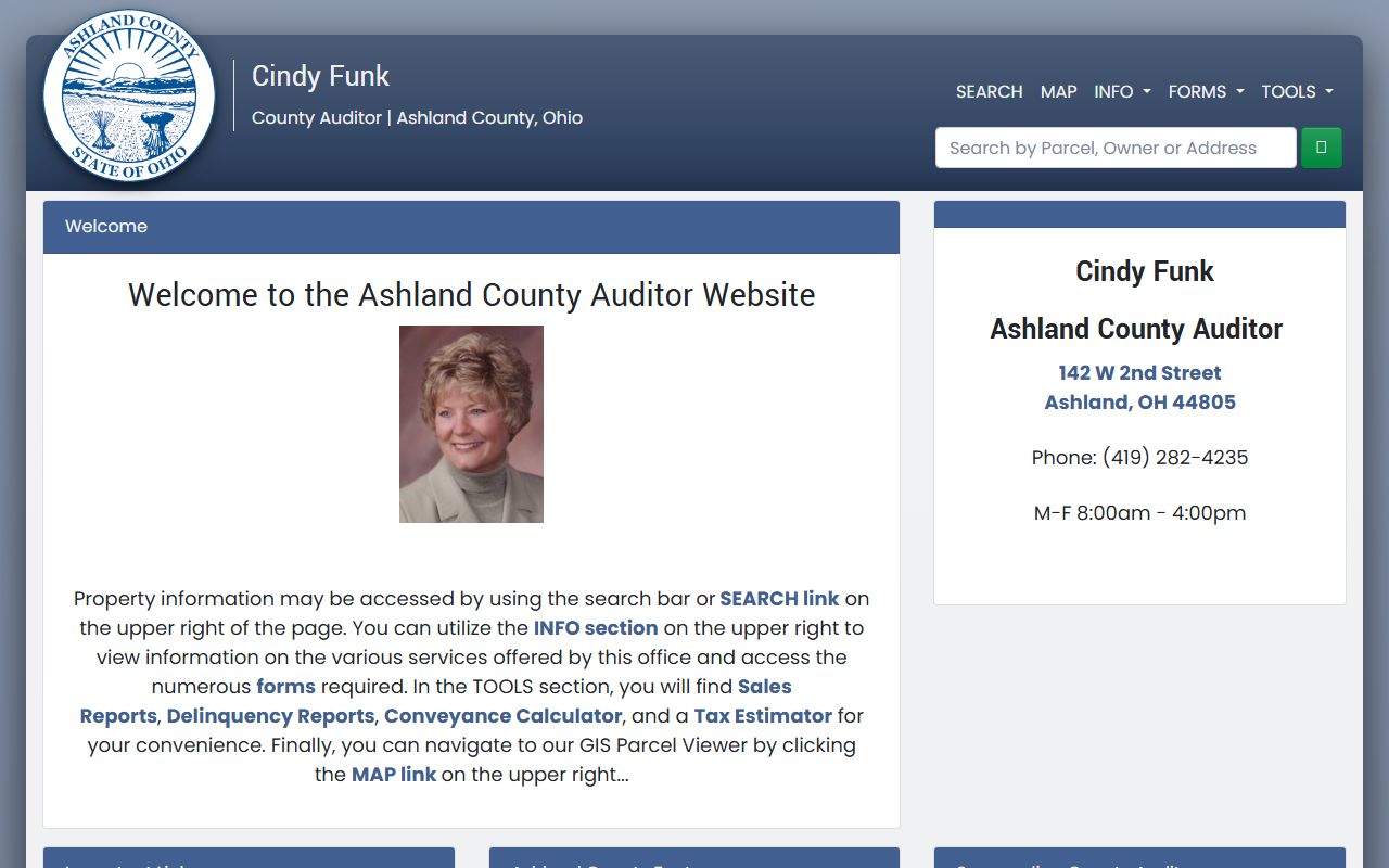 Ashland County Auditor property search for deed records