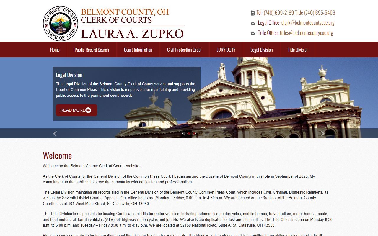 Belmont County Clerk of Courts records related to deed records