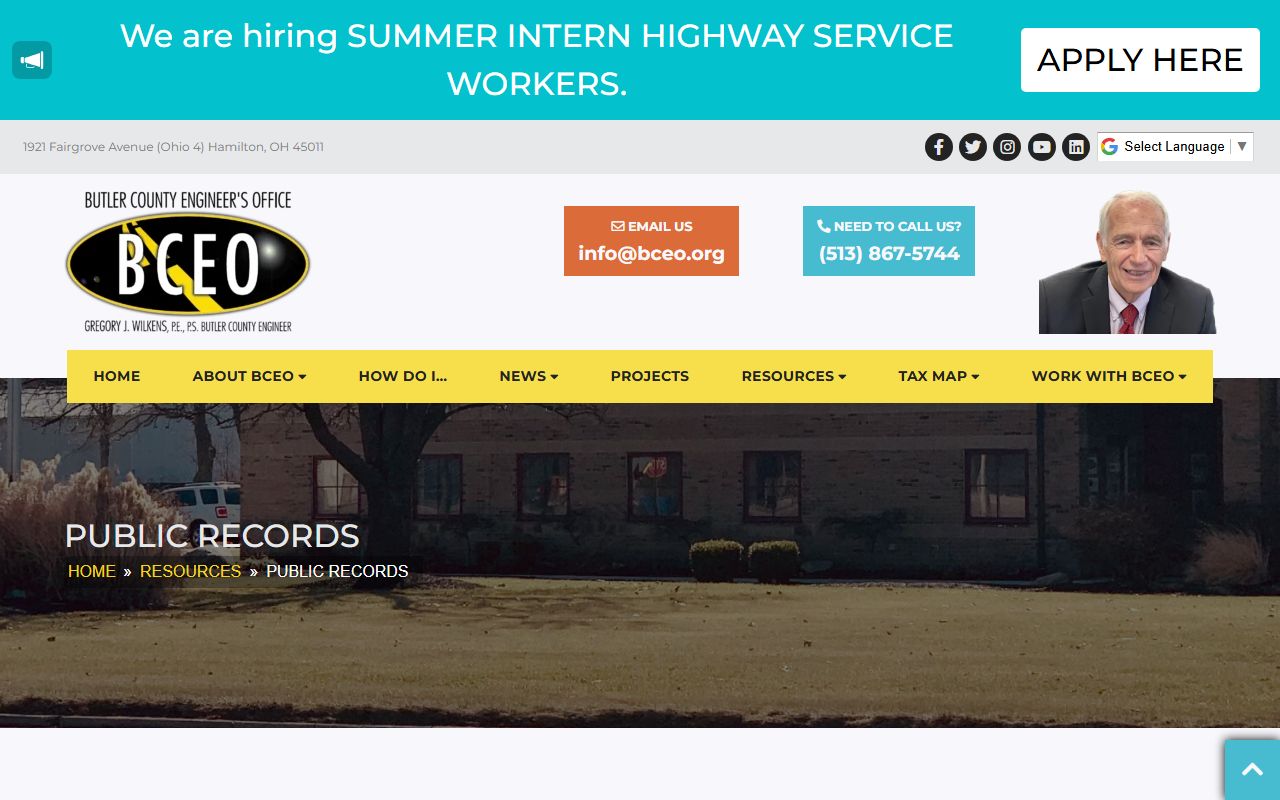 Butler County Engineer tax plats for Hamilton deed records