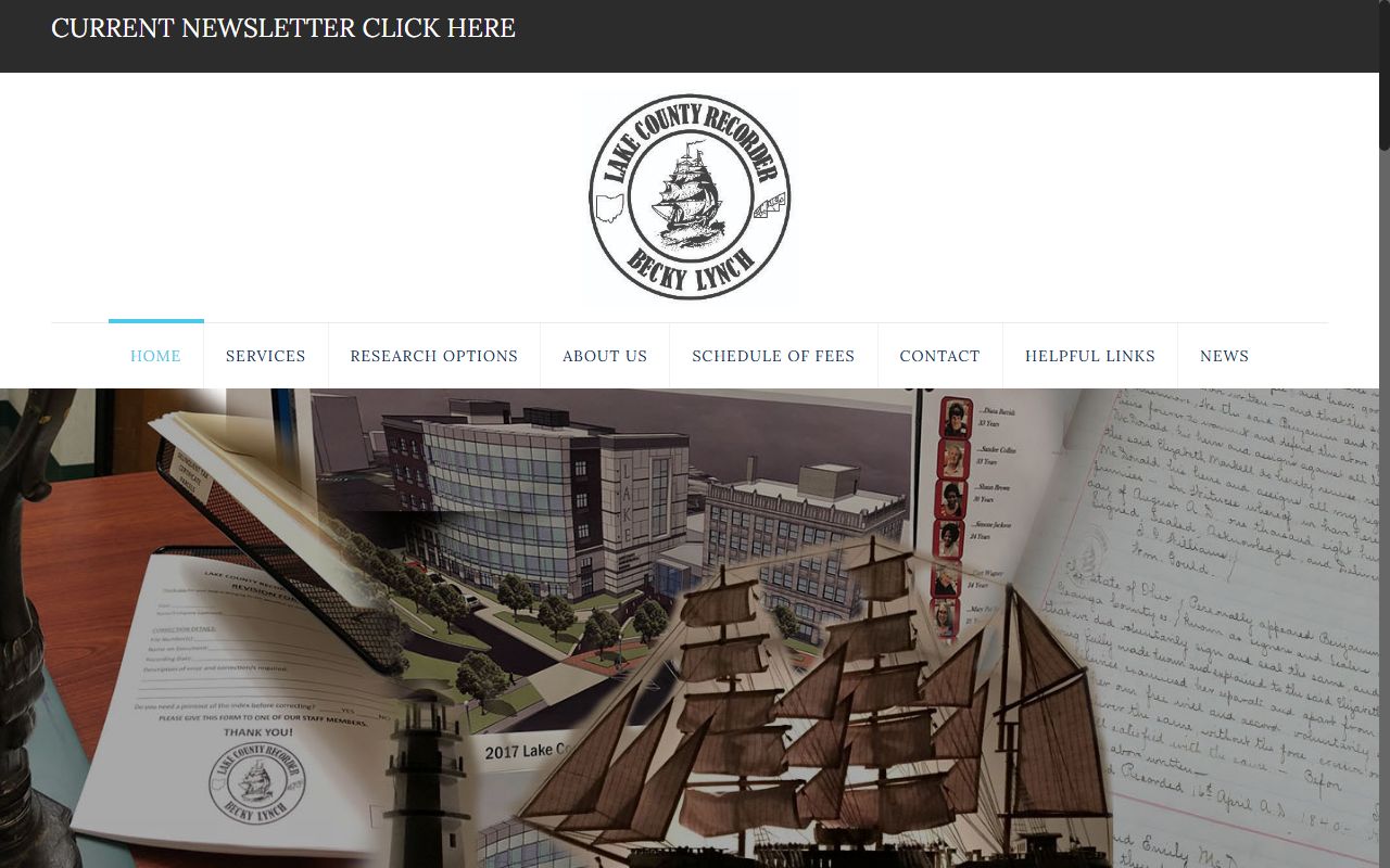 Lake County Recorder website for deed records search