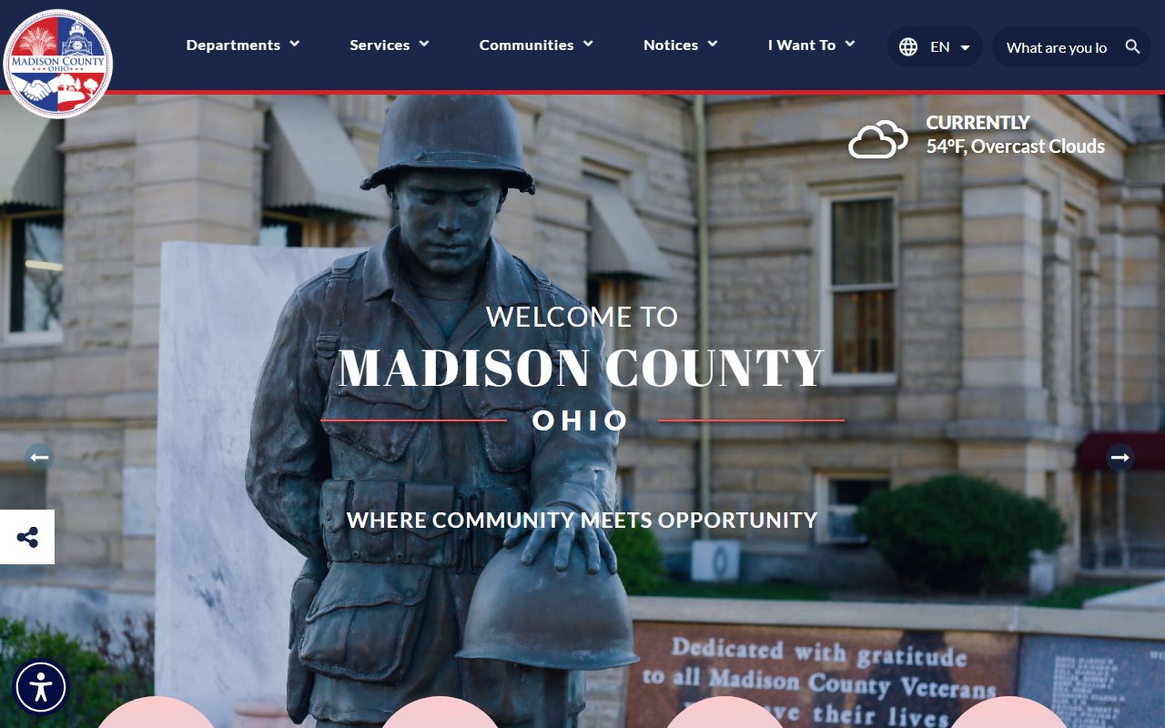 Madison County government portal for deed records access