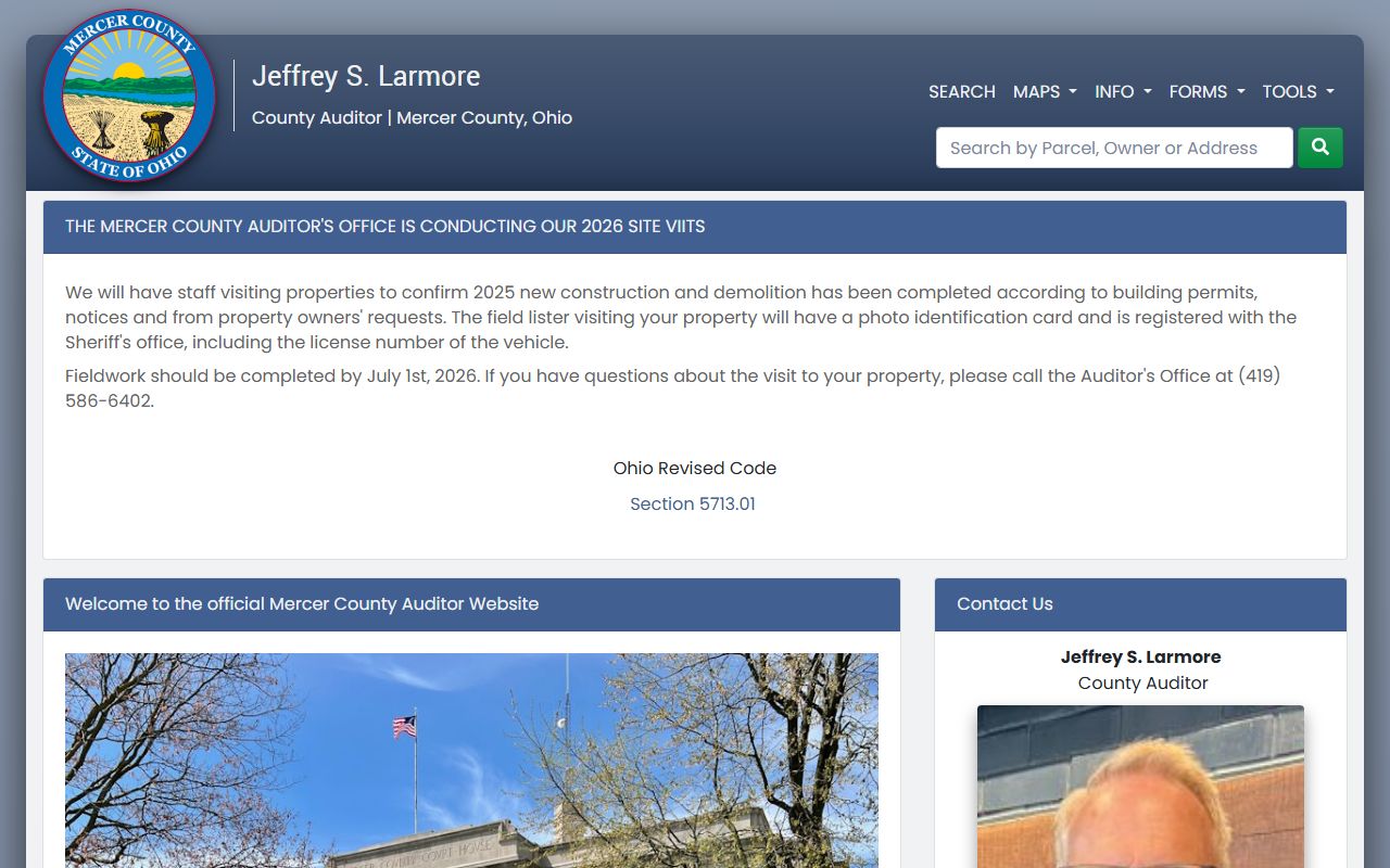Mercer County Auditor property search for deed records