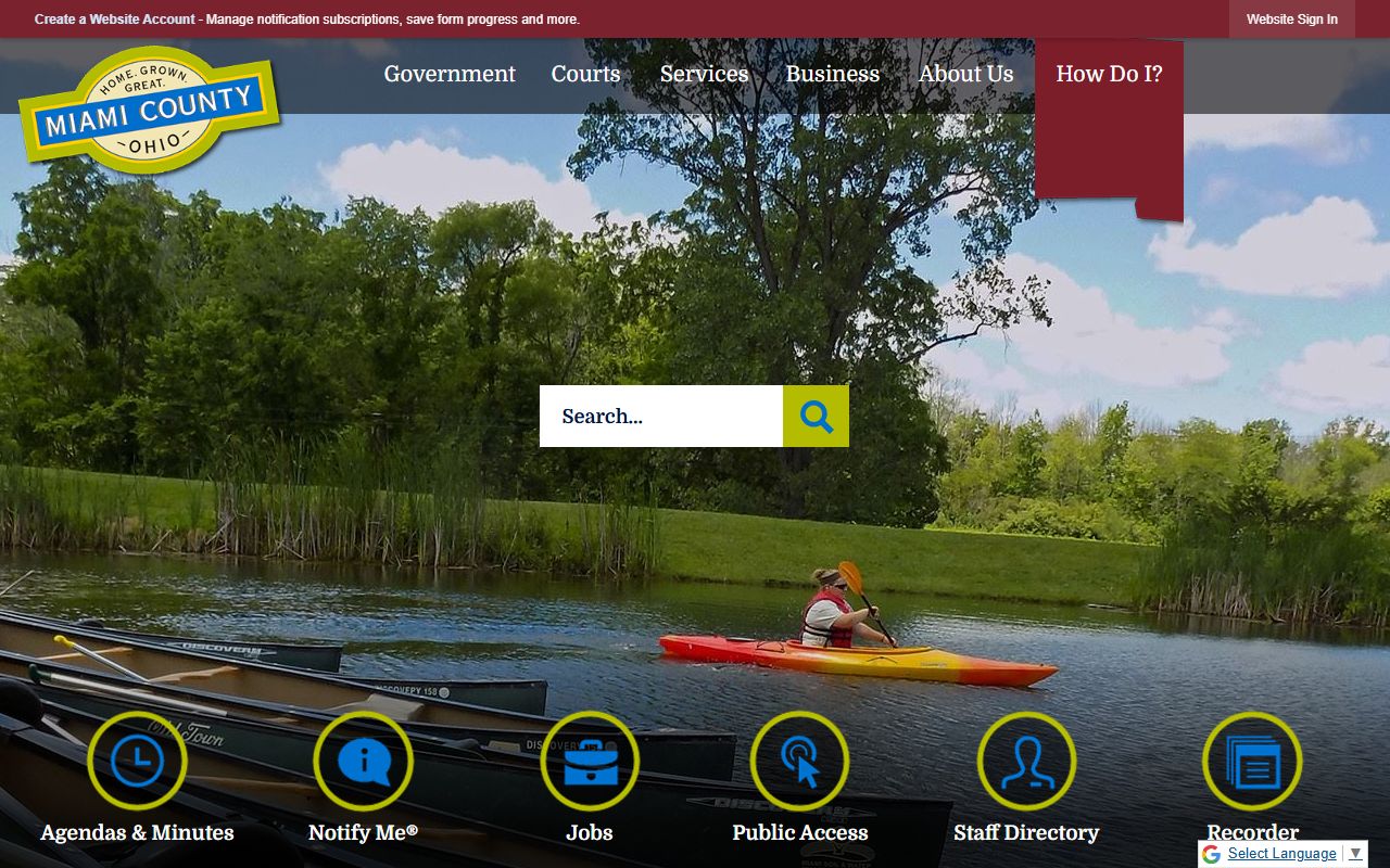 Miami County government website for deed records access