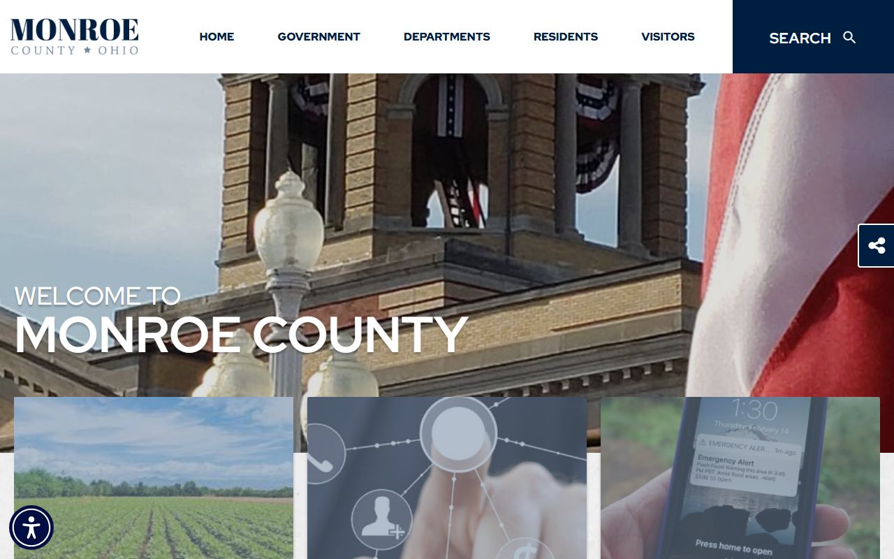 Monroe County government portal for deed records information