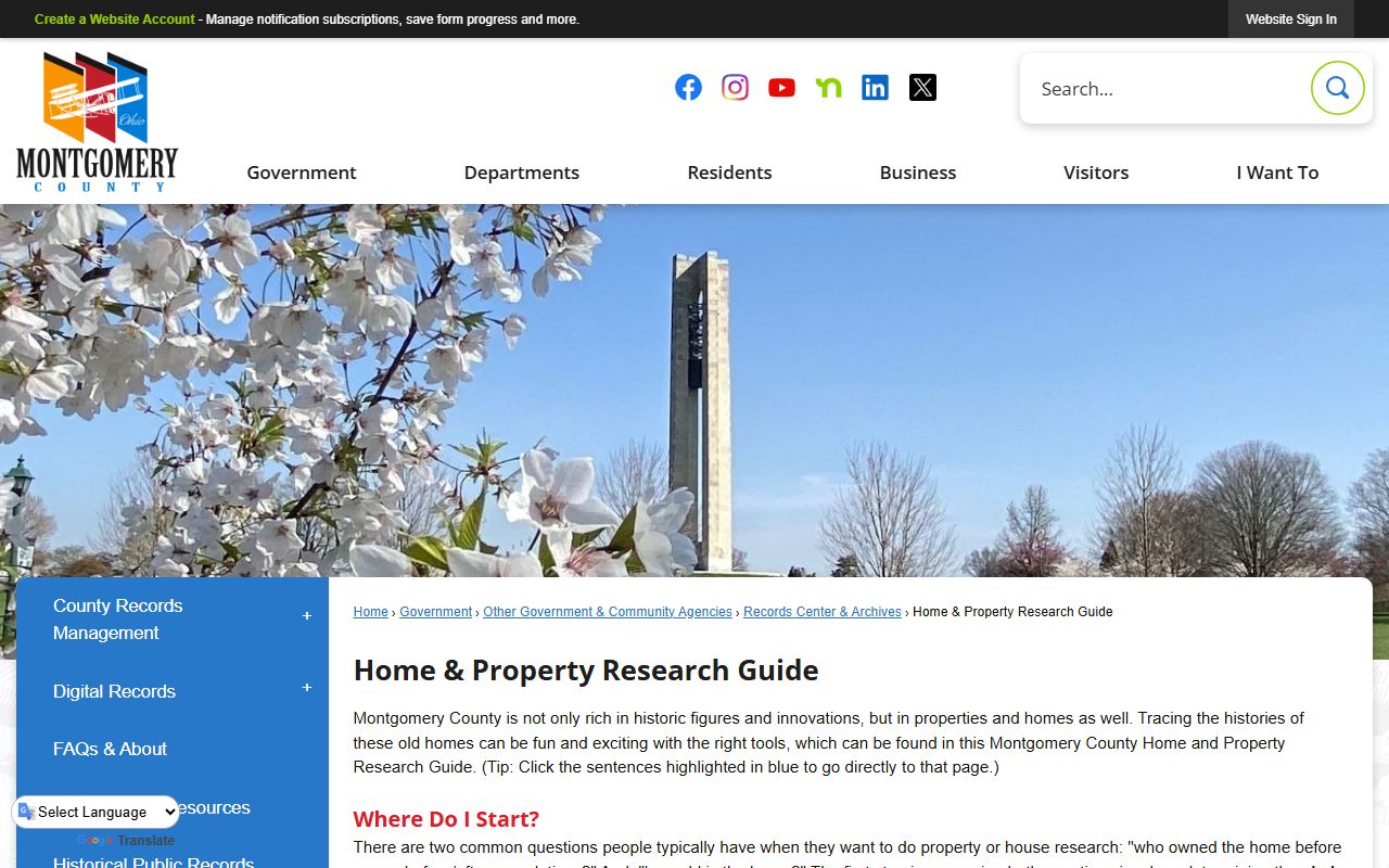 Montgomery County deed records property research guide