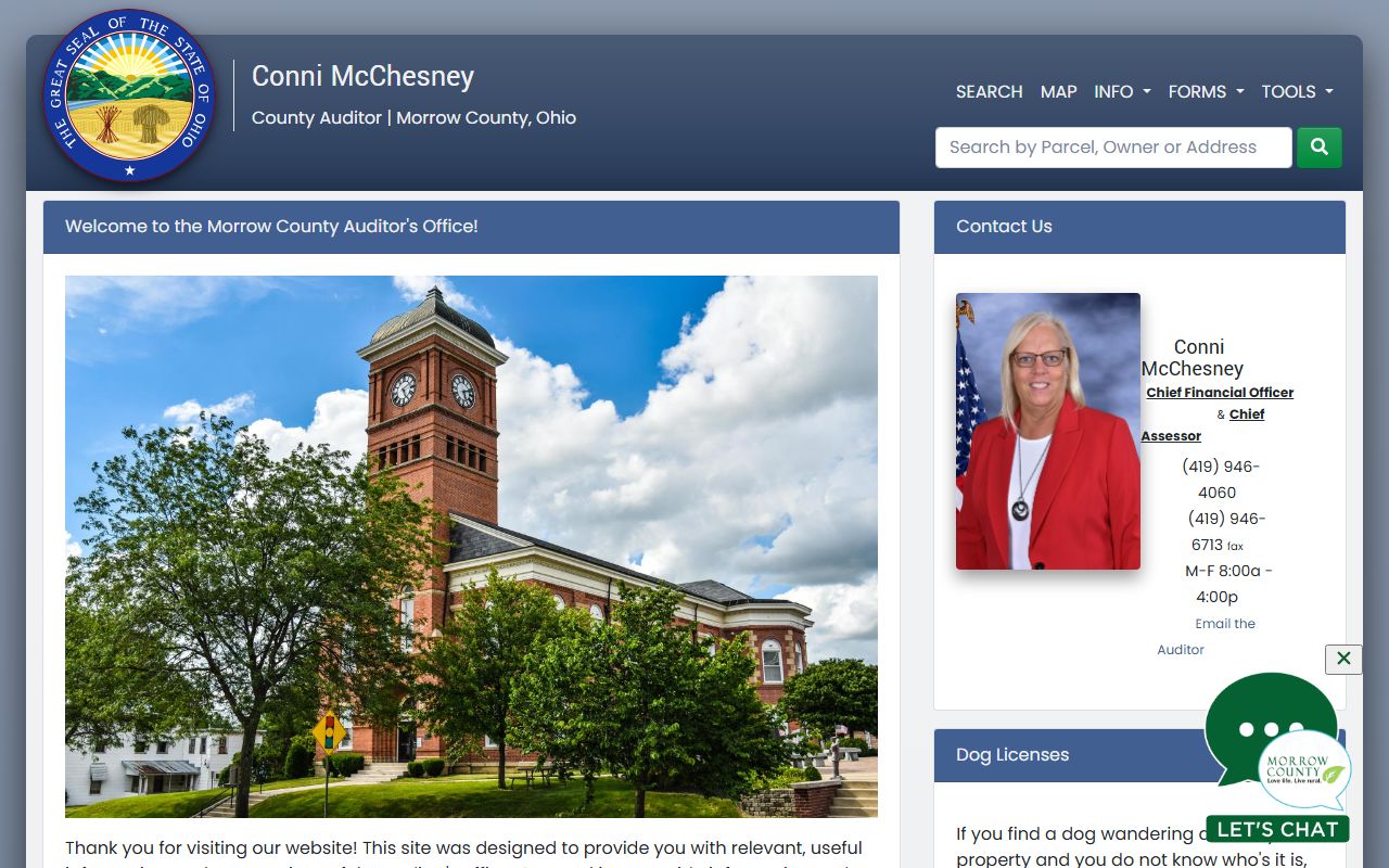 Morrow County Auditor property search for deed records