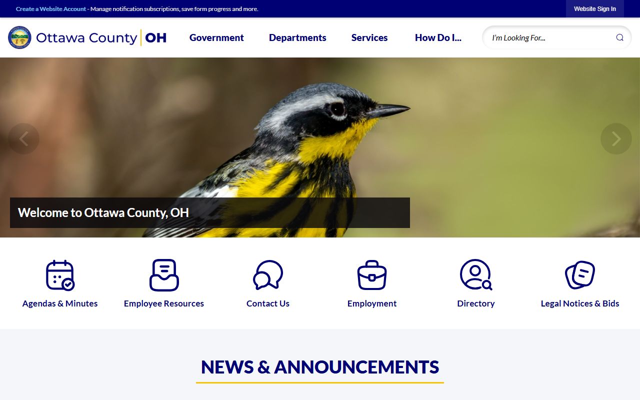 Ottawa County government portal for deed records access