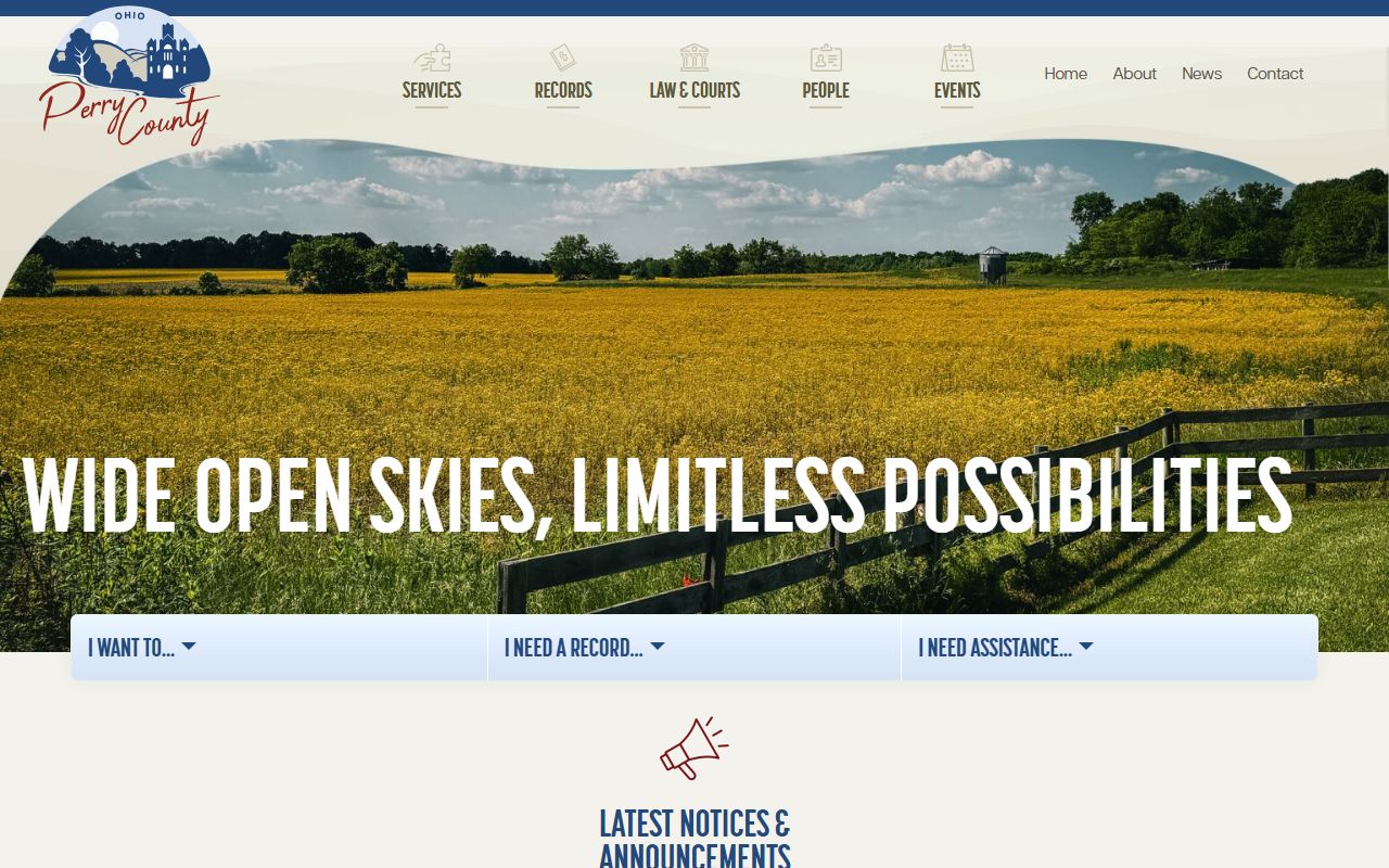 Perry County government portal for deed records access