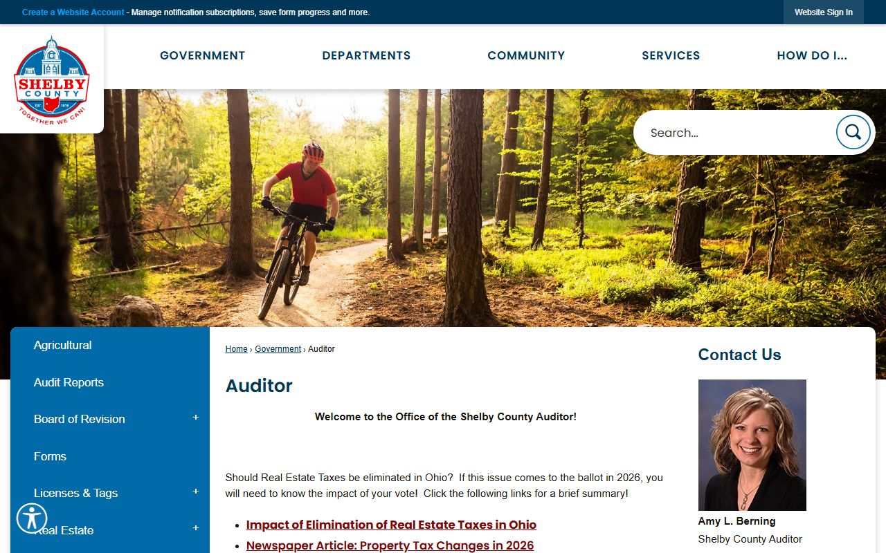 Shelby County Auditor property search for deed records research