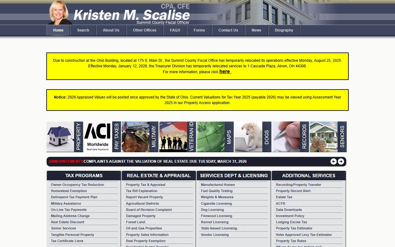 Summit County Fiscal Office property records for deed research