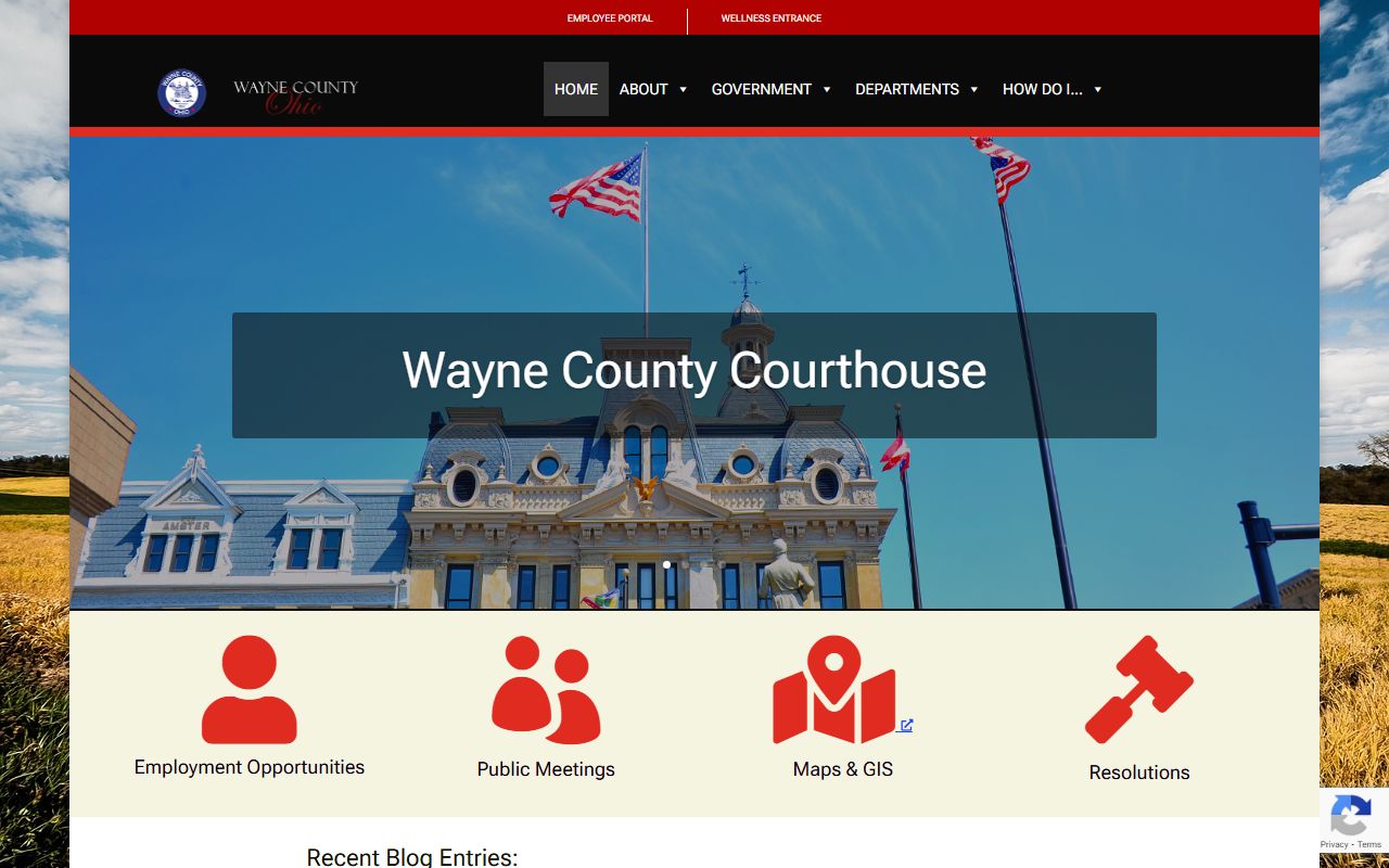 Wayne County government website for deed records resources